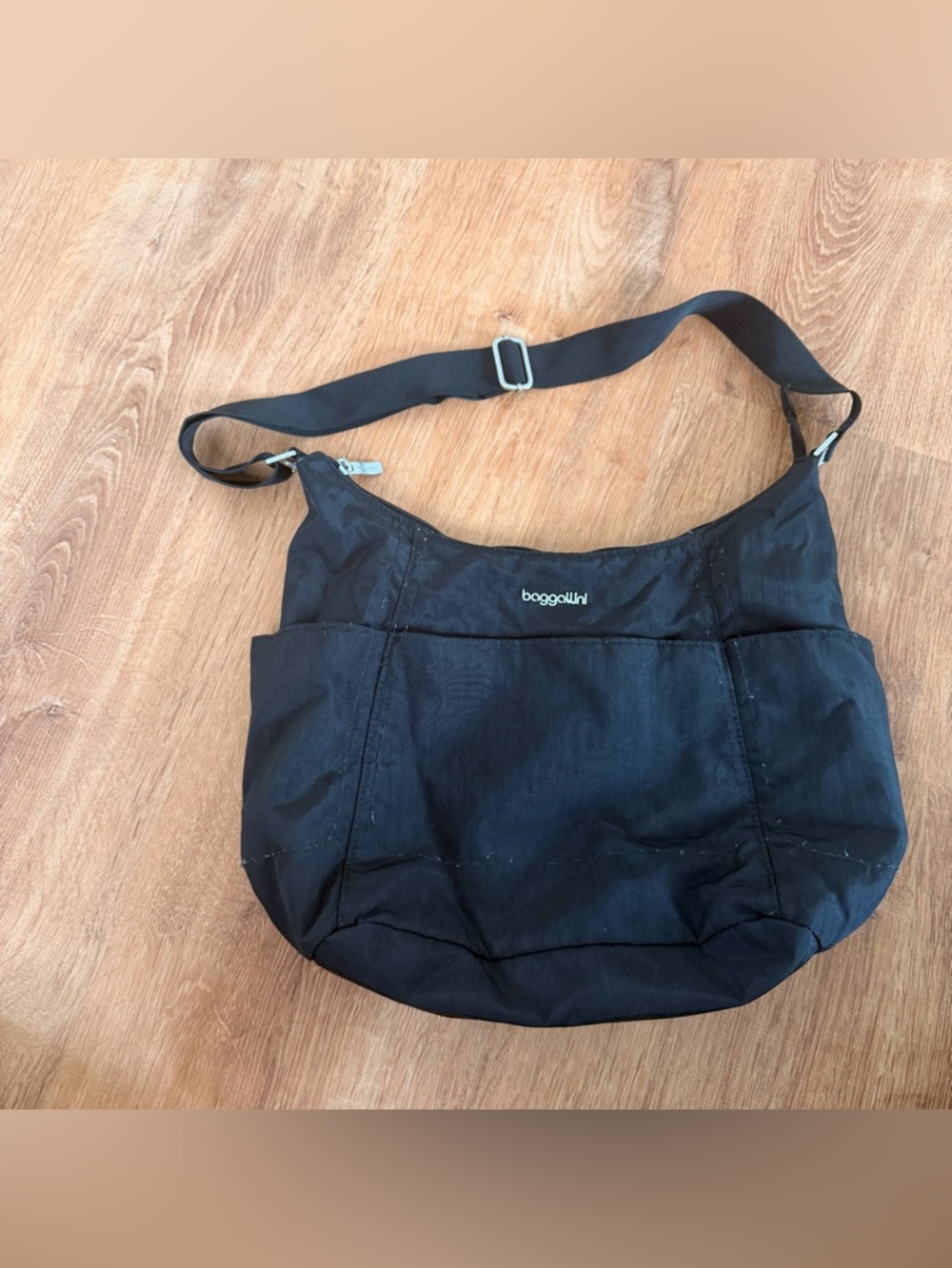 Baggallini Essential Hobo Crossbody - Black Travel Bag